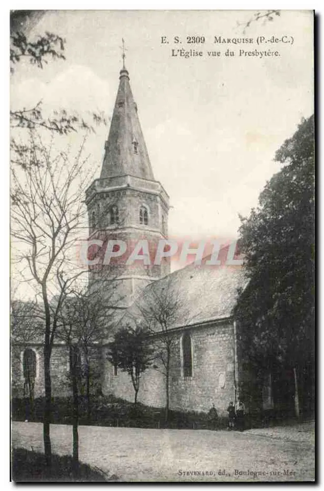 Kirchensicht vom Presbyterium — Marquise (P.-de-C.) — Stévenard, Verlag, Boulogne-sur-Mer - Vorderseite