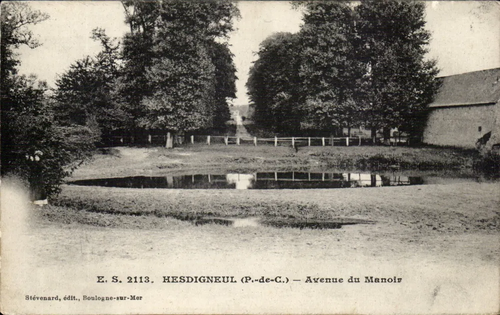 HESDIGNÉUL (P.-de-C.) — Avenue du Manoir — Stévenard, édit., Boulogne-sur-Mer - Frente