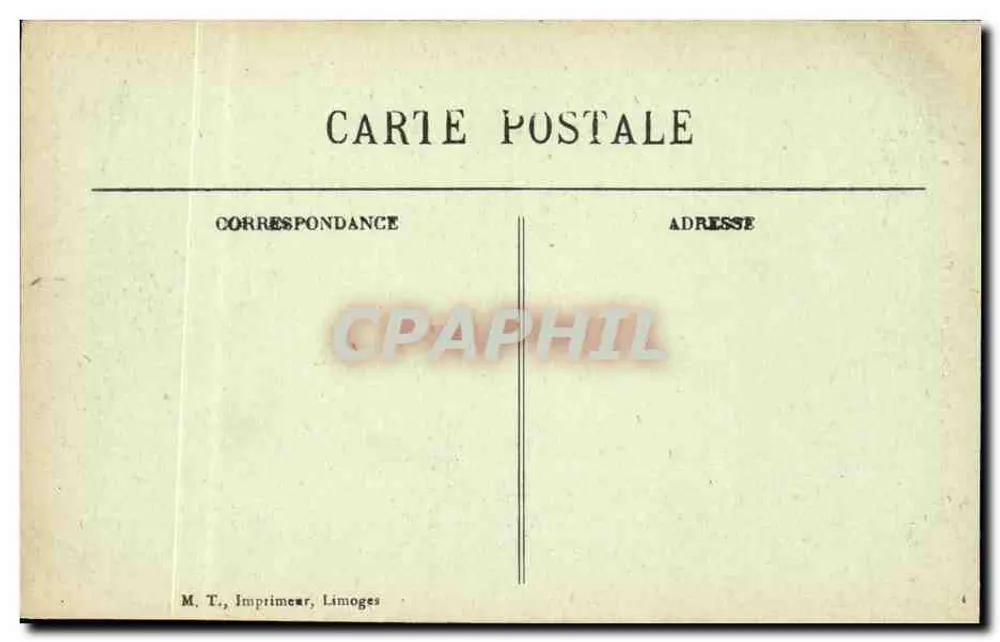 Montreuil-sur-Mer - Die Cavée St-Firmia — M. T., Drucker, Limoges - Rückseite