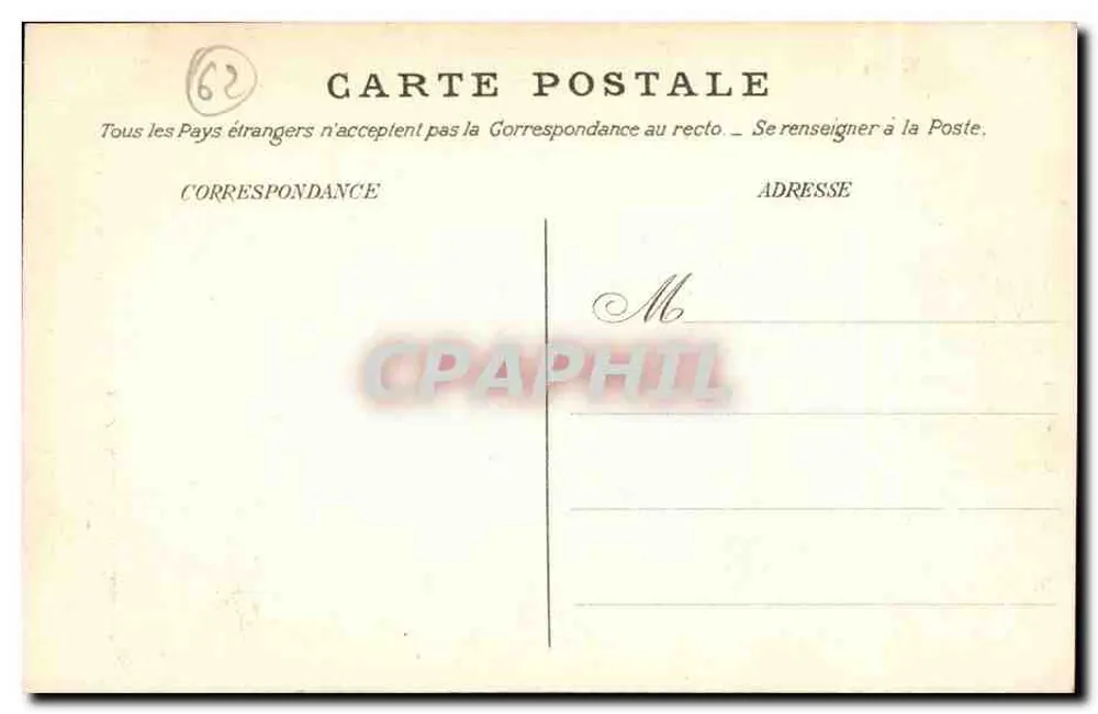 Calais — Der Glockenturm vom Rue de la Citadelle aus gesehen — Edition G. H. - Rückseite