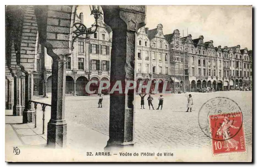 Arras — Gewölbe des Rathauses — KD - Vorderseite