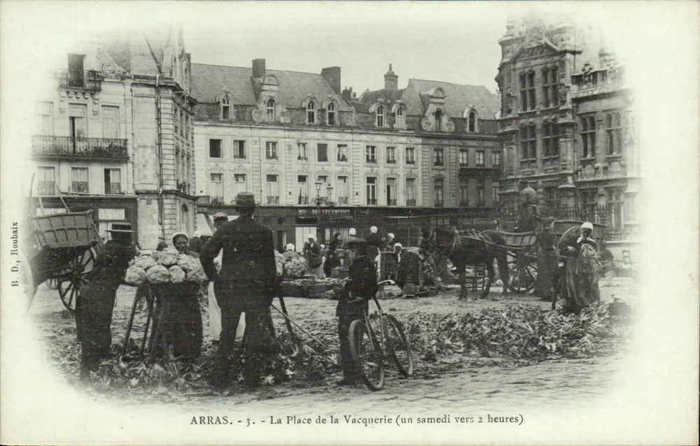 Arras - Die Place de la Vacquerie (ein Samstag um 2 Uhr) — B. D., Roubaix — Nr. 3 - Vorderseite
