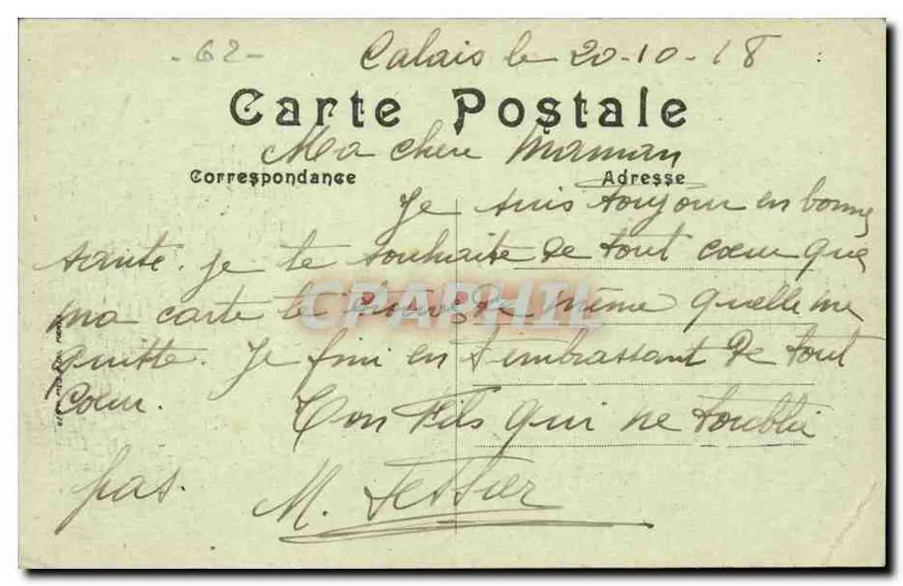 Calais — La Rue Royale, Aufnahme vom Grand Hôtel — LL - Rückseite