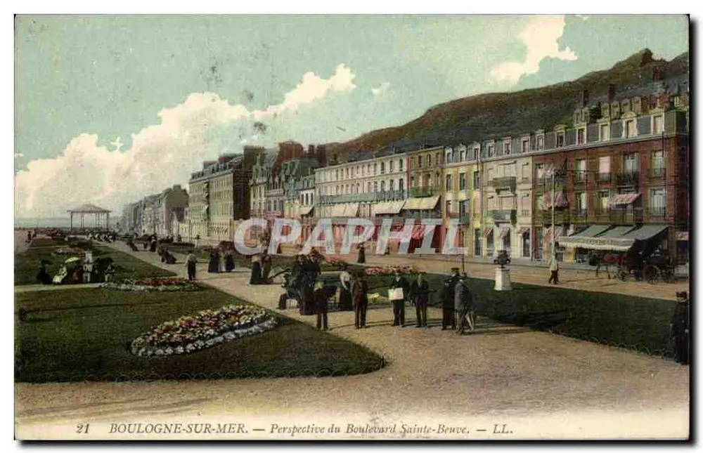 Boulogne-sur-Mer — Ansicht des Boulevard Sainte-Beuve — LL. n°21 - Vorderseite
