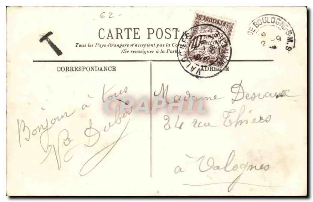 Boulogne-sur-Mer — Ansicht des Boulevard Sainte-Beuve — LL. n°21 - Rückseite