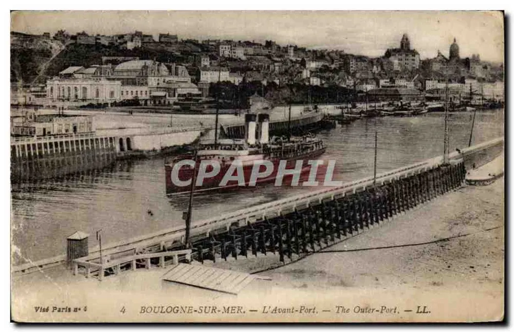 Boulogne-sur-Mer — Der äußere Hafen — LL. — Visé Paris n° 4 - Vorderseite