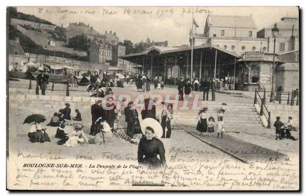 Boulogne-sur-Mer - Die Abfahrt vom Strand — Verlag A.C. 66 - Vorderseite