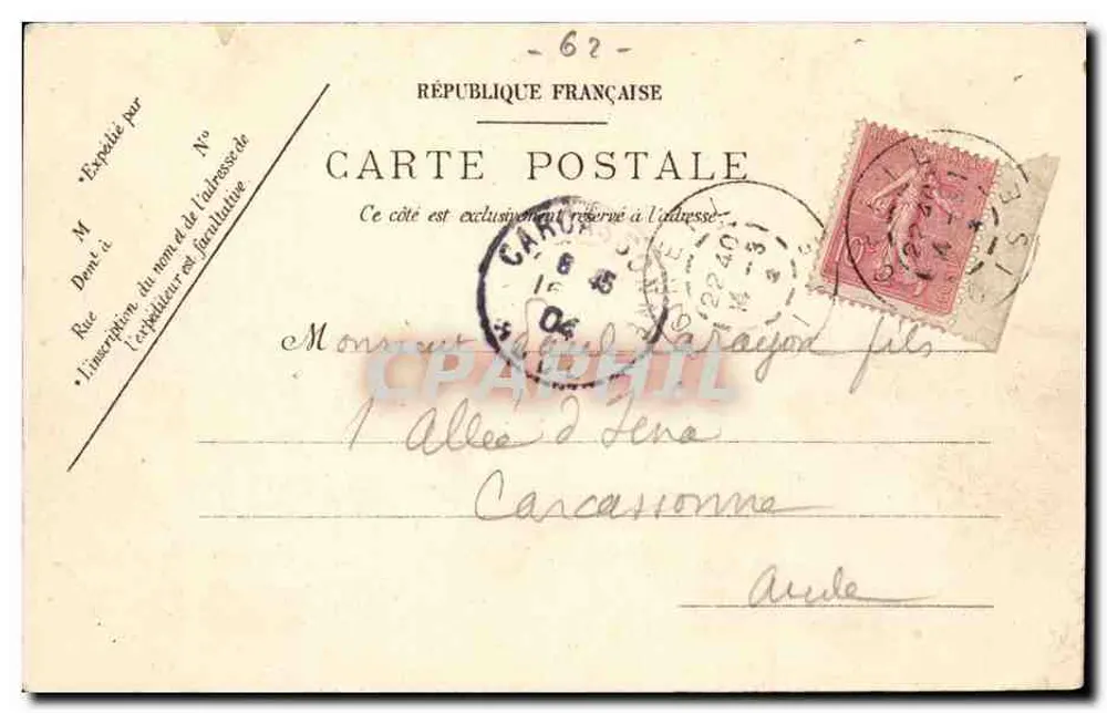 Boulogne-sur-Mer - Die Abfahrt vom Strand — Verlag A.C. 66 - Rückseite