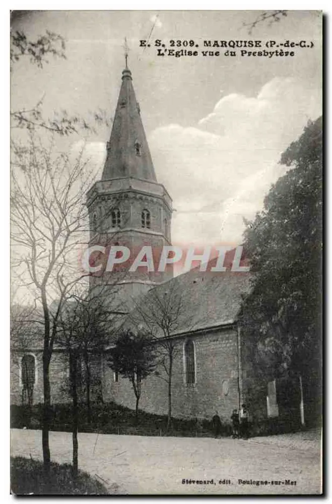 Marquise (P.-de-C.) — Die Kirche vom Presbyterium aus gesehen — Stévenard, Éditeur, Boulogne-sur-Meuse - Vorderseite