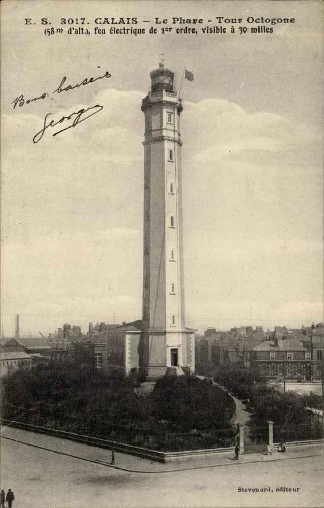 Calais — O Farol — Torre Octogonal — Stevenard, editor - Frente