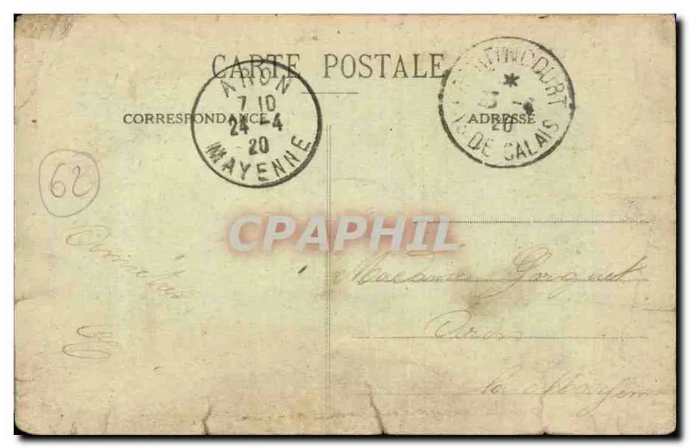 Beaumetz-les-Camprai — Rue du Cimetière — éditeur Hornaud, Laon - Verso