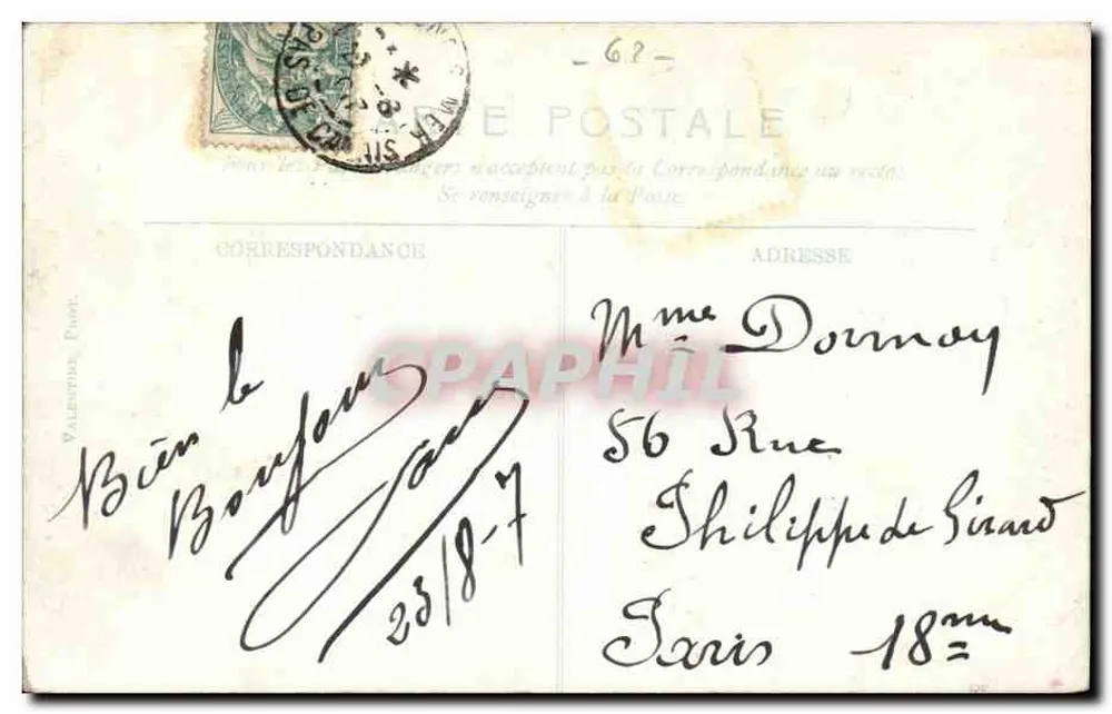 Der Casino-Garten, Boulogne-Sur-Mer — Panoramablick — Verlag J. M. (Nr. 6974) - Rückseite