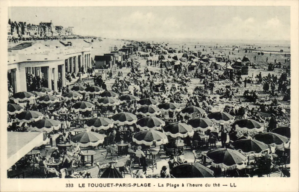 Le Touquet-Paris-Plage — Die Strandpromenade zur Teezeit — LL - Vorderseite