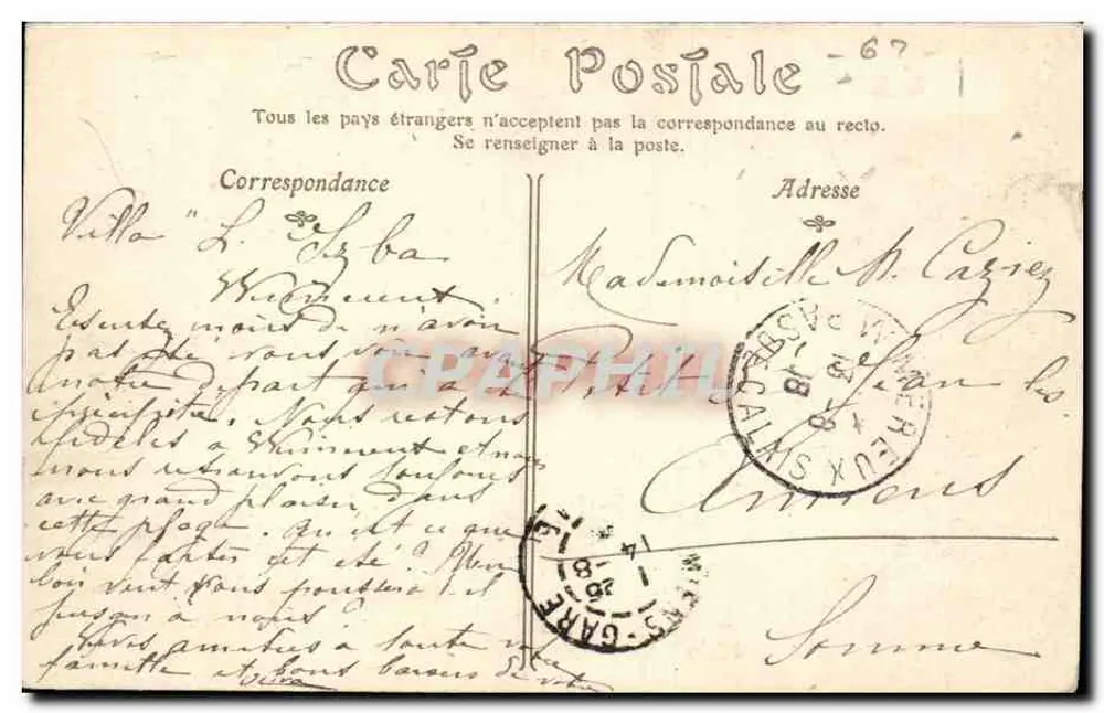 Wimereux (Pas-de-Calais) — Ansicht der Strand und Villen — ND Fotografie - Rückseite