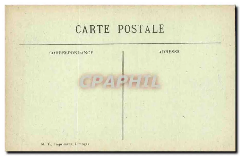 Montreuil-sur-Mer - Die Mauern — Ansicht der Befestigungen und eines Bastions — Drucker M. T., Limoges - Rückseite