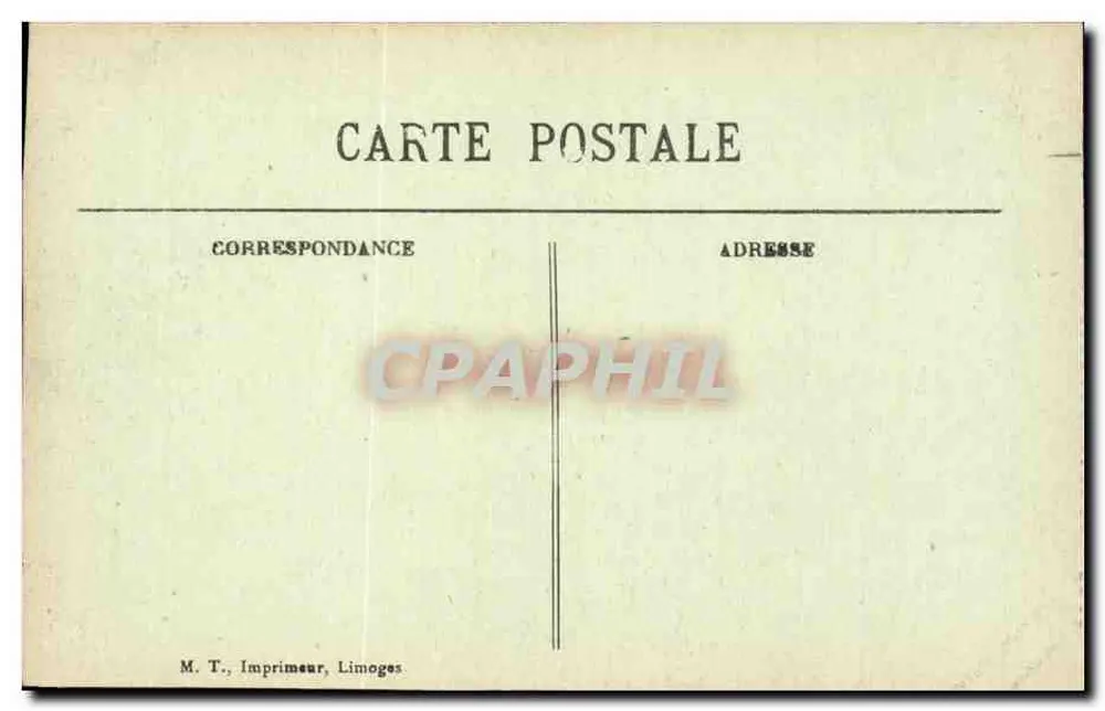 Montreuil-sur-Mer — Die Grande Rue — M. T. Drucker, Limoges - Rückseite
