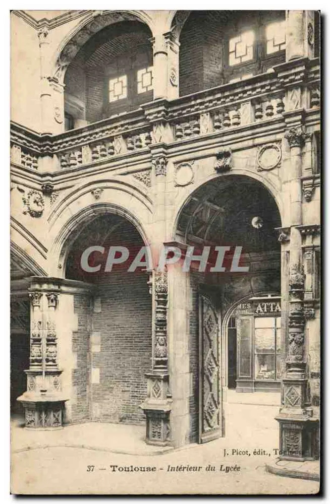 Toulouse — Interior do Liceu — J. Picot, editor, Toulouse - Frente