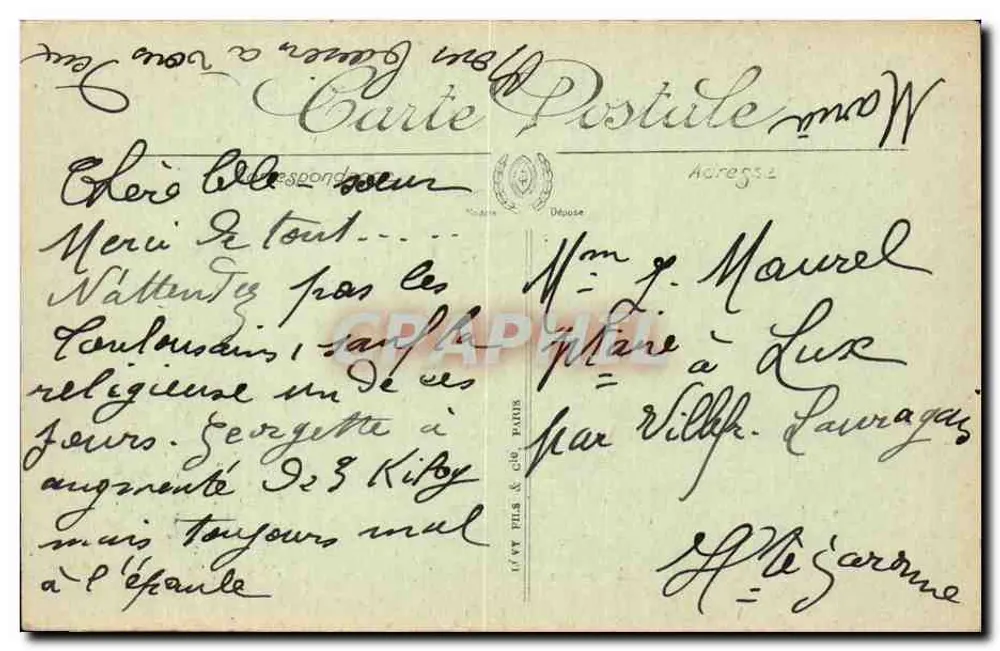 Toulouse — A Estação Malabiau — LL. n°168 - Verso