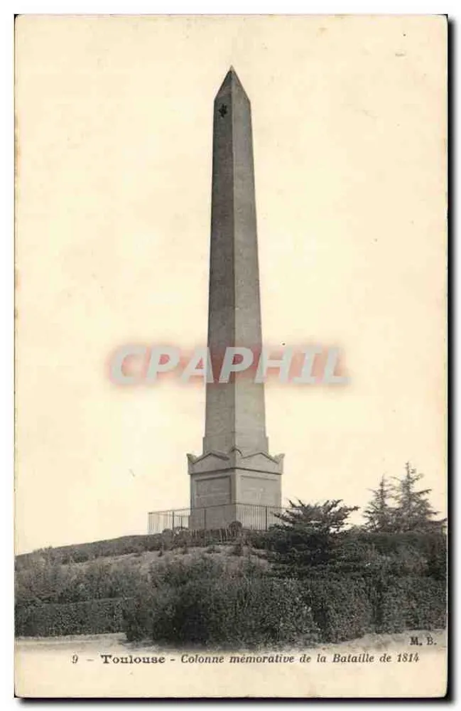 Toulouse - Gedenkspalte der Schlacht von 1814 — M.B. Nr. 9 - Vorderseite