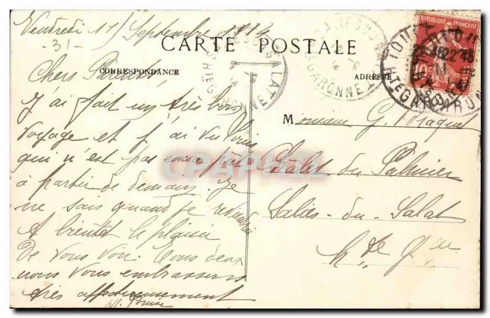 Toulouse — Rue de Languedoc und Grande Rue Nazareth — J. Langi-Béchel, Verlag, Toulouse - Rückseite