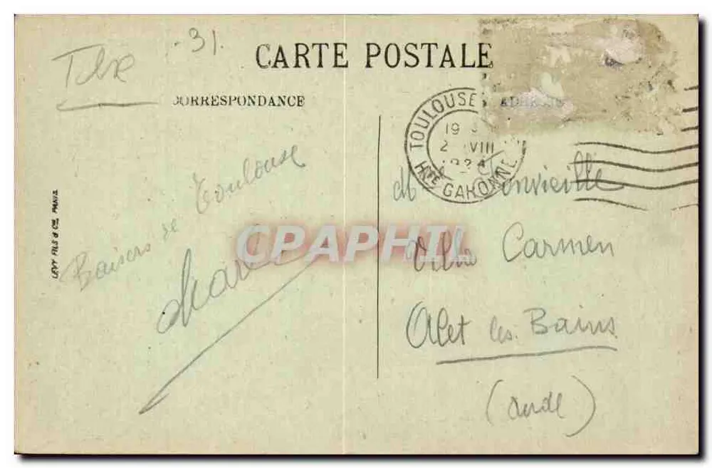 Toulouse — O Ponte Novo — LL - Verso