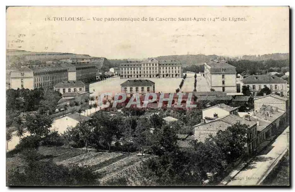 Toulouse — Panoramablick auf die Kaserne Saint-Agne (14. Linie) — Verlag Jérôme - Vorderseite