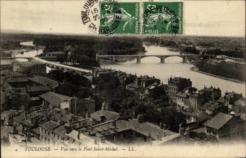 Toulouse — Ansicht auf den Pont Saint-Michel — LL. - Vorderseite
