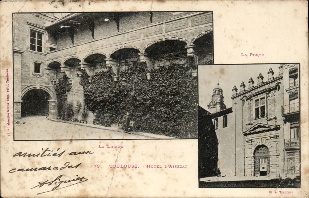 Toulouse. Hotel d'Assezat — Die Loggia und Die Tür — Imp. Trantoul - Vorderseite