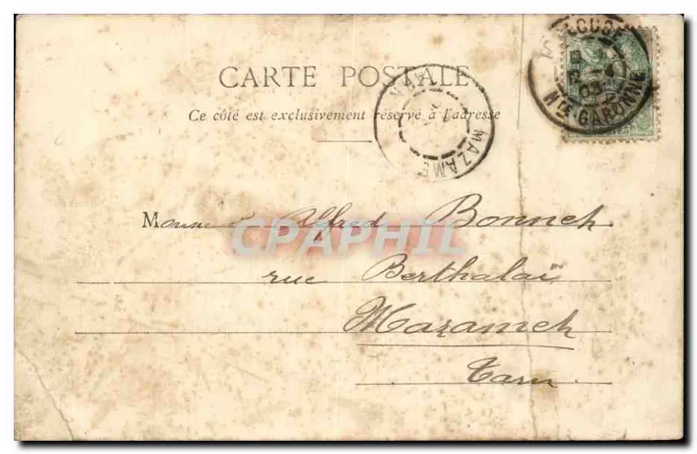 Toulouse. Hotel d'Assezat — Die Loggia und Die Tür — Imp. Trantoul - Rückseite