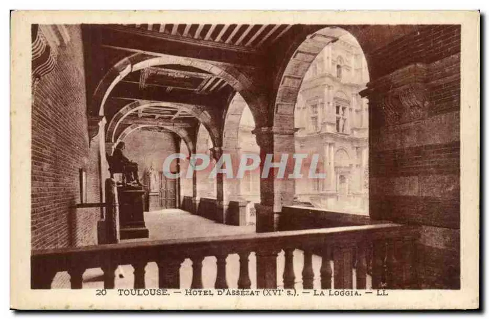 Toulouse — Hotel d'Assézat (16. Jahrhundert) — Die Loggia — LL - Vorderseite