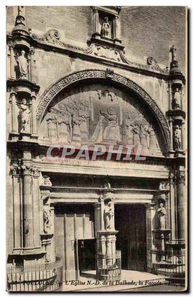 Toulouse — Die Kirche Notre-Dame de la Dalbade, die Fassade — Verlag E. Reunis, Paris - Vorderseite