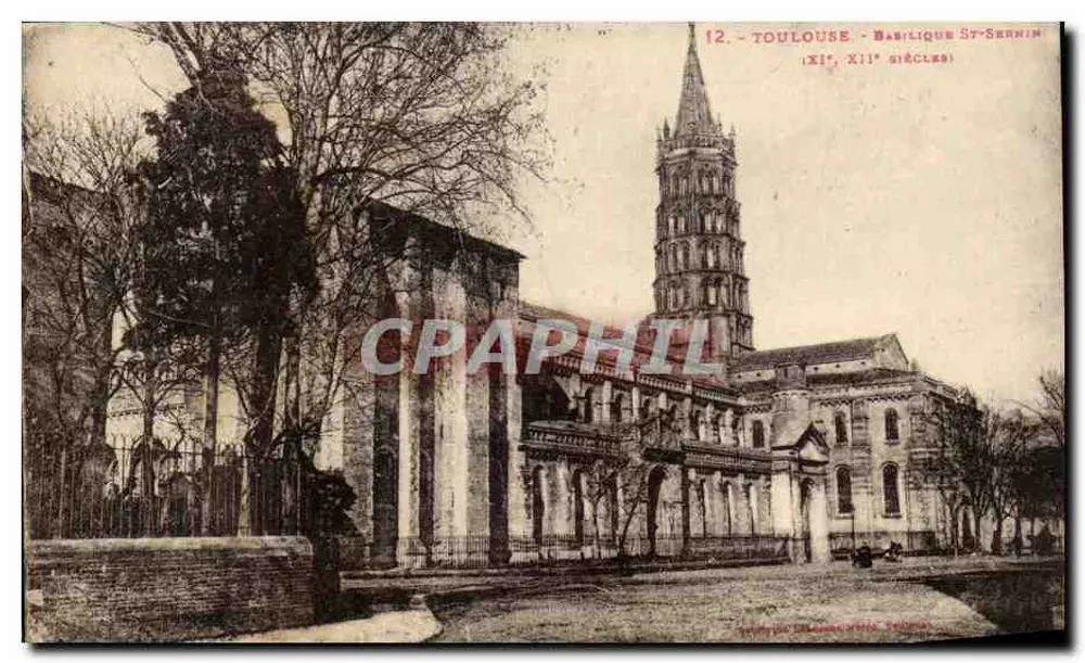 Toulouse - Basílica de São Sernim — Séculos XI e XII - Frente