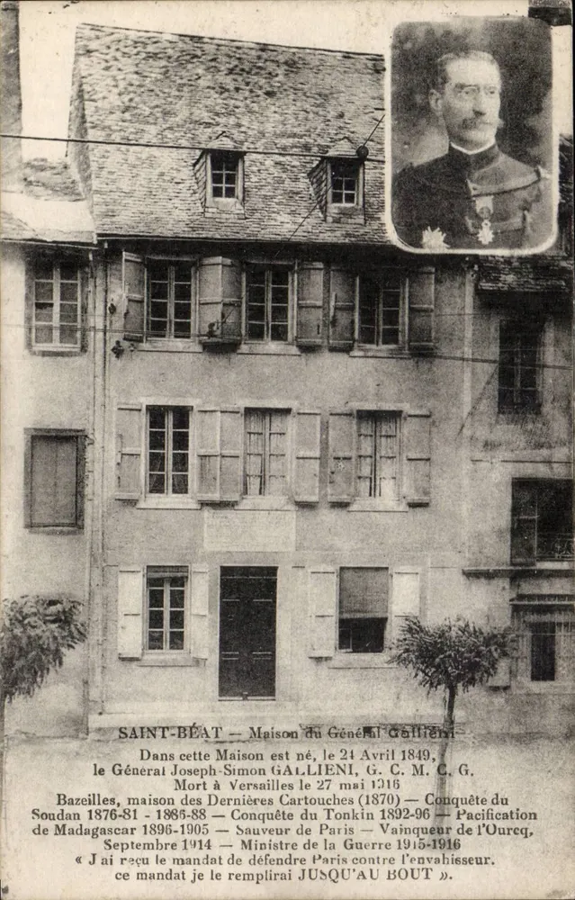 Saint-Béat — Casa do Geral Gallieni — retrato em inserção - Frente