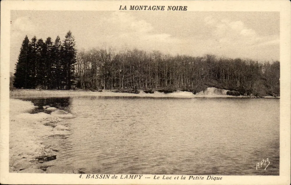 Bassin de Lampy — See und kleine Dyke — Montagne Noire - Vorderseite