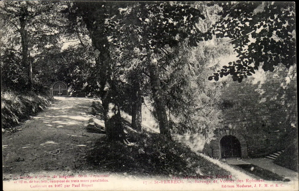 La Montagne Noire — Zapora i Wzgórza Robinets — St-FERREOL — Wydawnictwo Nowoczesne, J. F. M. et E. C. - Awers