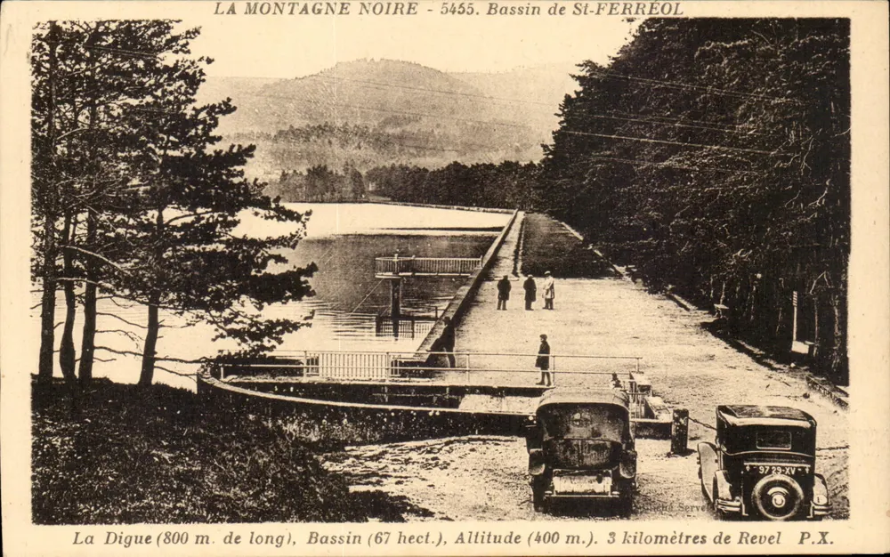 Schwarze Berg - Bassin von St-Ferreol — Phototypie Poux, Albi - Vorderseite