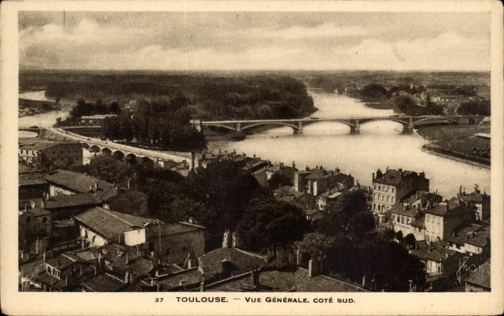 Toulouse — Vista Geral, Lado Sul — Edição Édouin, Toulouse, n°37 - Frente
