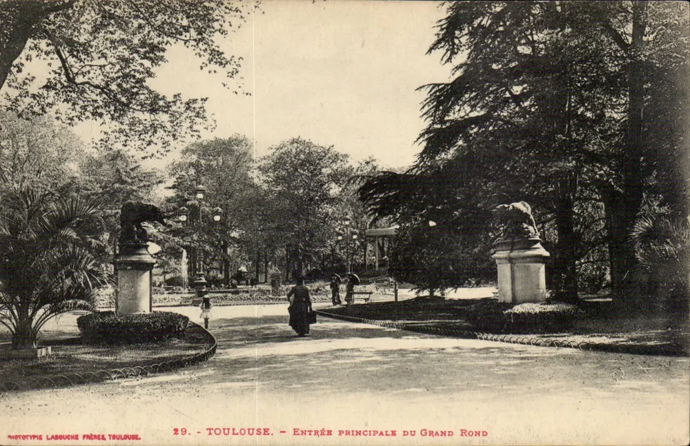 Toulouse — Haupteingang des Grand Rond — Phototype Labouche Frères, Toulouse, n°29 - Vorderseite