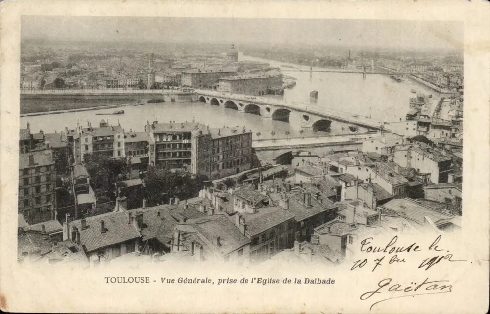Toulouse - Allgemeiner Blick, aus der Kirche der Dalbade genommen — Laïtan - Vorderseite
