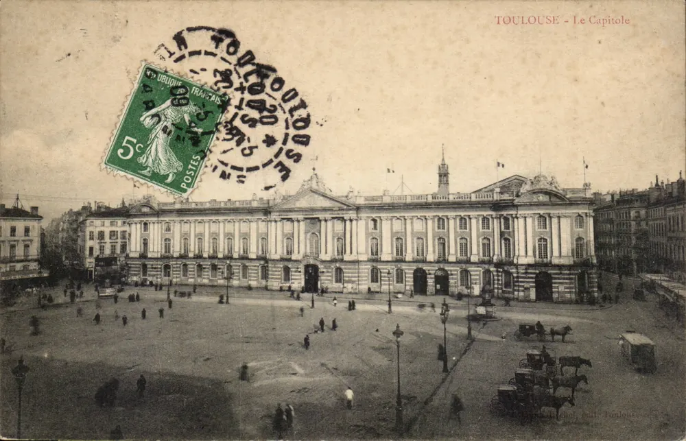 Toulouse - O Capitole — vista panorâmica — editor Michel, Toulouse, número de série não visível - Frente