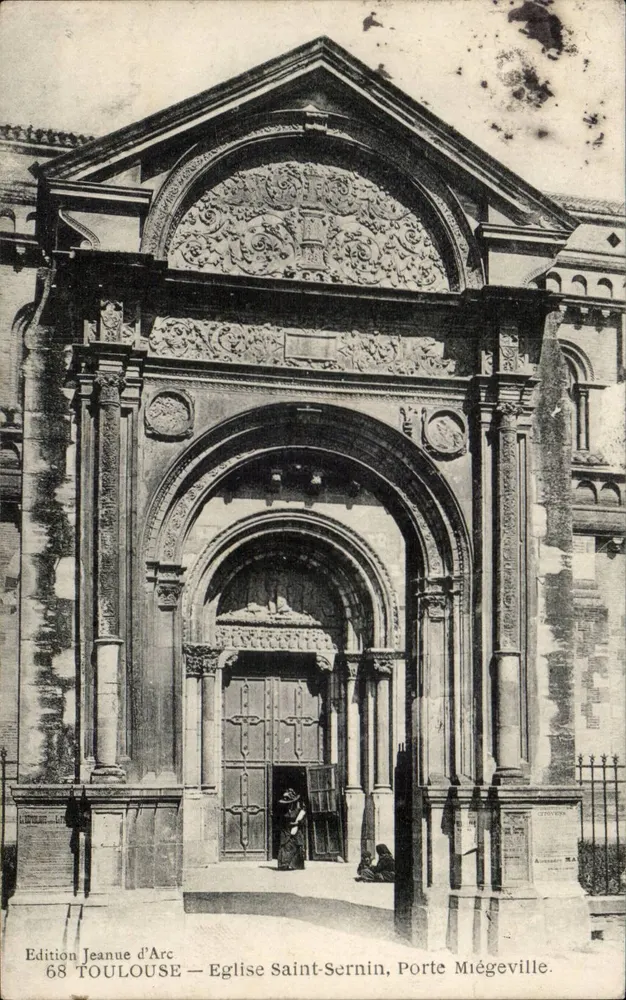 Igreja de São Sernin — Porta Miégeville — Edição Jeanne d'Arc, Toulouse - Frente