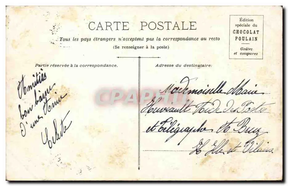 Toulouse — Basilique Saint-Sernin und Collegiate — Sonderausgabe von Chocolat Poulain - Rückseite