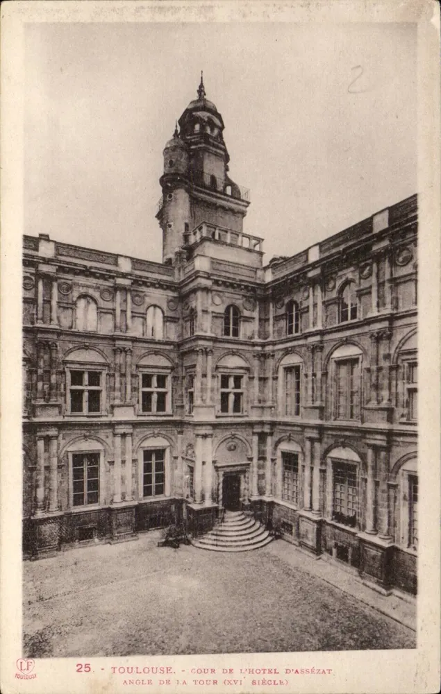Toulouse - Cour de l'Hôtel d'Assézat, Ecke der Turm (16. Jahrhundert) — Verlag LF Toulouse, Nr. 25 - Vorderseite