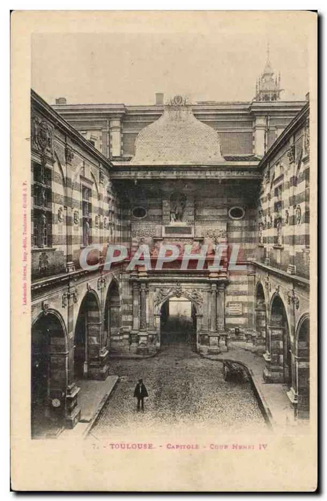 Toulouse - Capitole - Cour Henri IV — Labande, Henri, impr. d'art, Toulouse — n°7 - Frente