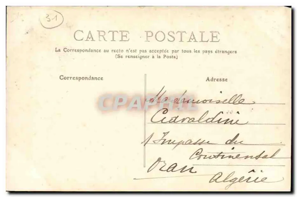 Toulouse — Allgemeiner Blick über die Garonne — Verlag: J. V. B. Probst, Nr. 62 - Rückseite