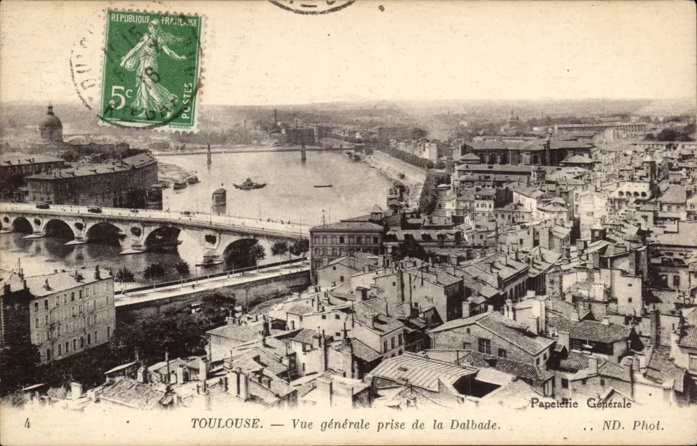 Toulouse — Vista geral tirada da Dalbade — Papeterie Générale - Frente