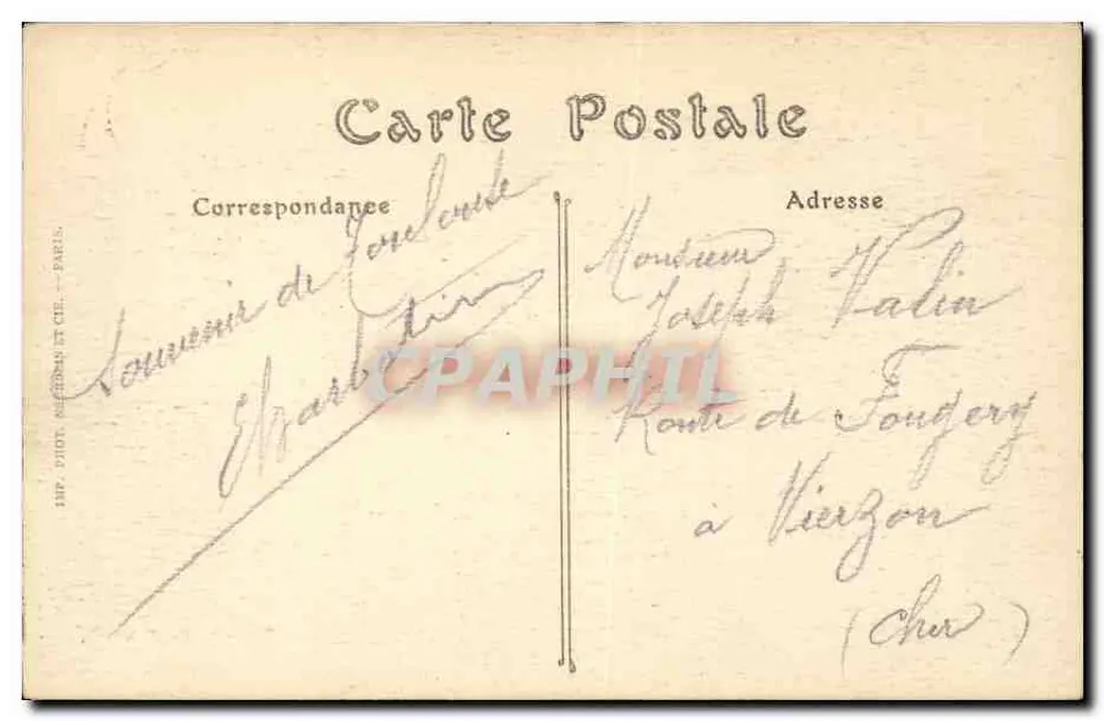 Toulouse — Vista geral tirada da Dalbade — Papeterie Générale - Verso
