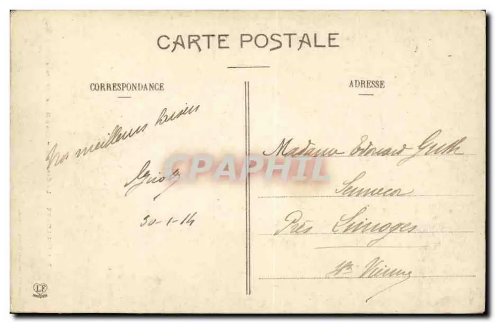 Toulouse - O Capitólio - Cour Henri IV (1904) — Fototipo Larbouche Frères, Toulouse - Verso