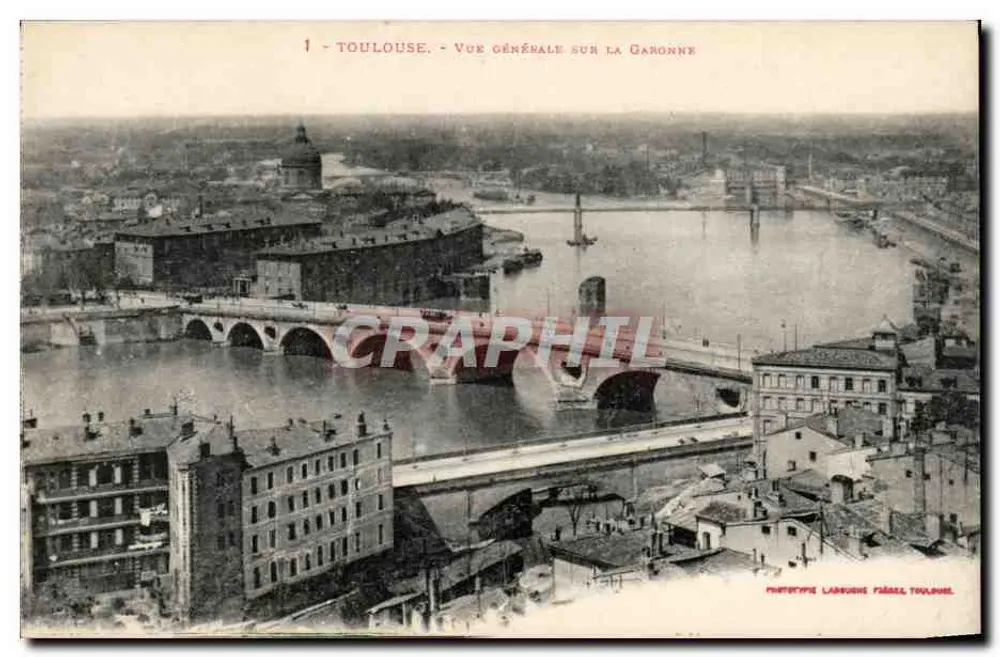 Toulouse - Allgemeiner Blick über die Garonne — Phototype Ladbroke, Toulouse, n°1 - Vorderseite