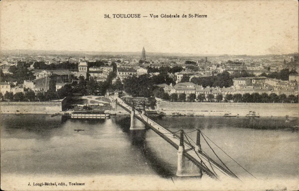 Toulouse — Vista Geral de St-Pierre — J. Longi-Béchel, editor, Toulouse - Frente